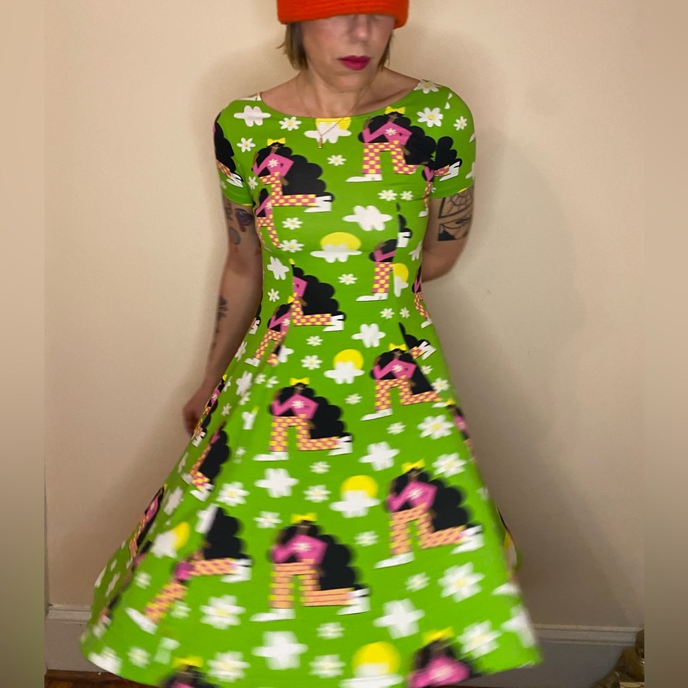 Nooworks Checker Girl a-line super swingy sexy fun party dress.